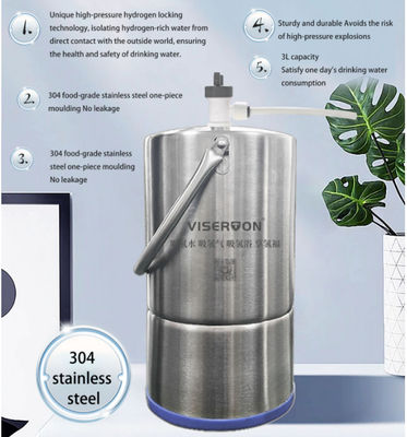 Stainless Steel 3L Capacity Hydrogen Water Tank Durable One-piece Moulding No Leakage