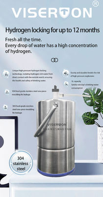 Stainless Steel 3L Capacity Hydrogen Water Tank Durable One-piece Moulding No Leakage